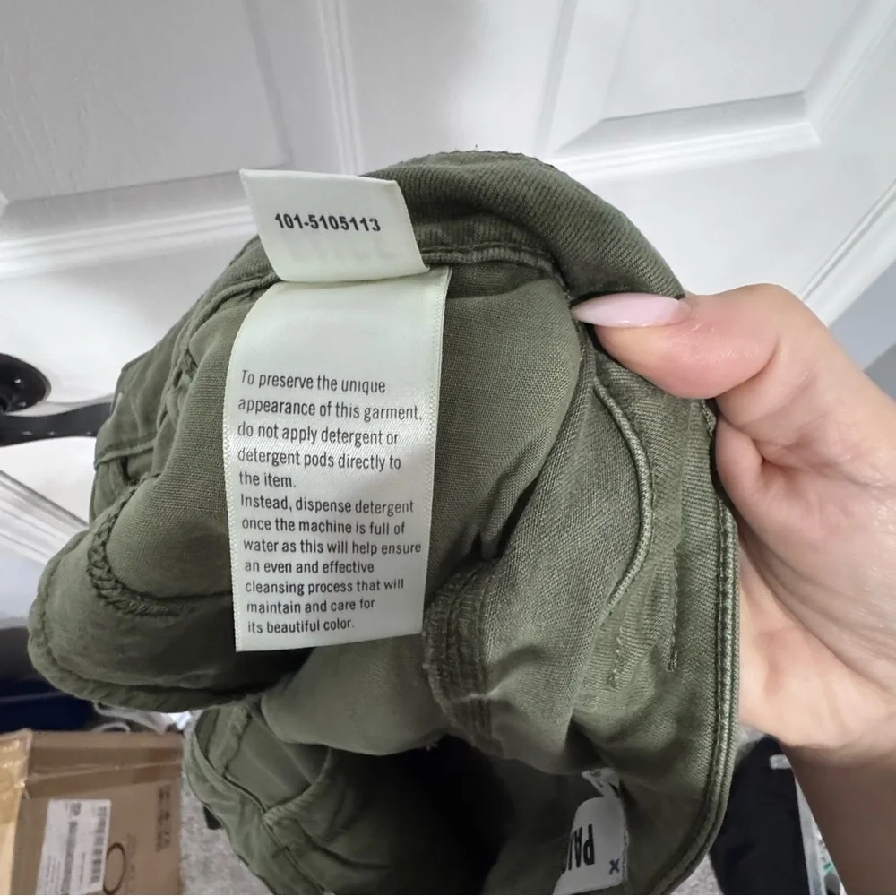 PAIGE Green Cargo Pants 29 Olive Skinny Ankle Utility Stretch‎ Jeans